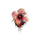 Acrylic Hibiscus | Vinyl stickers 2 kiss cut stickers 4x4 default 63487c5524168