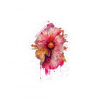 Peachy Hibiscus | Vinyl stickers 2 kiss cut stickers 4x4 default 63487ce1792b8
