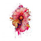 Peachy Hibiscus | Vinyl stickers 3 kiss cut stickers 5.5x5.5 default 63487ce179385
