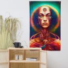 Mind Over Matter | Tapestry 4 all over print flag white front 637eb6d2d496a