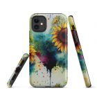 Sunflower Blotter Paper | Tough iPhone case 3 tough iphone case glossy iphone 11 front 63922cb4e6b22
