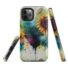 Sunflower Blotter Paper | Tough iPhone case 5 tough iphone case glossy iphone 11 pro front 63922cb4e6d07