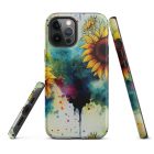 Sunflower Blotter Paper | Tough iPhone case 16 tough iphone case glossy iphone 12 pro max front 63922cb4e75dd