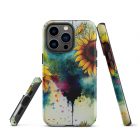 Sunflower Blotter Paper | Tough iPhone case 22 tough iphone case glossy iphone 13 pro front 63922cb4e78b6