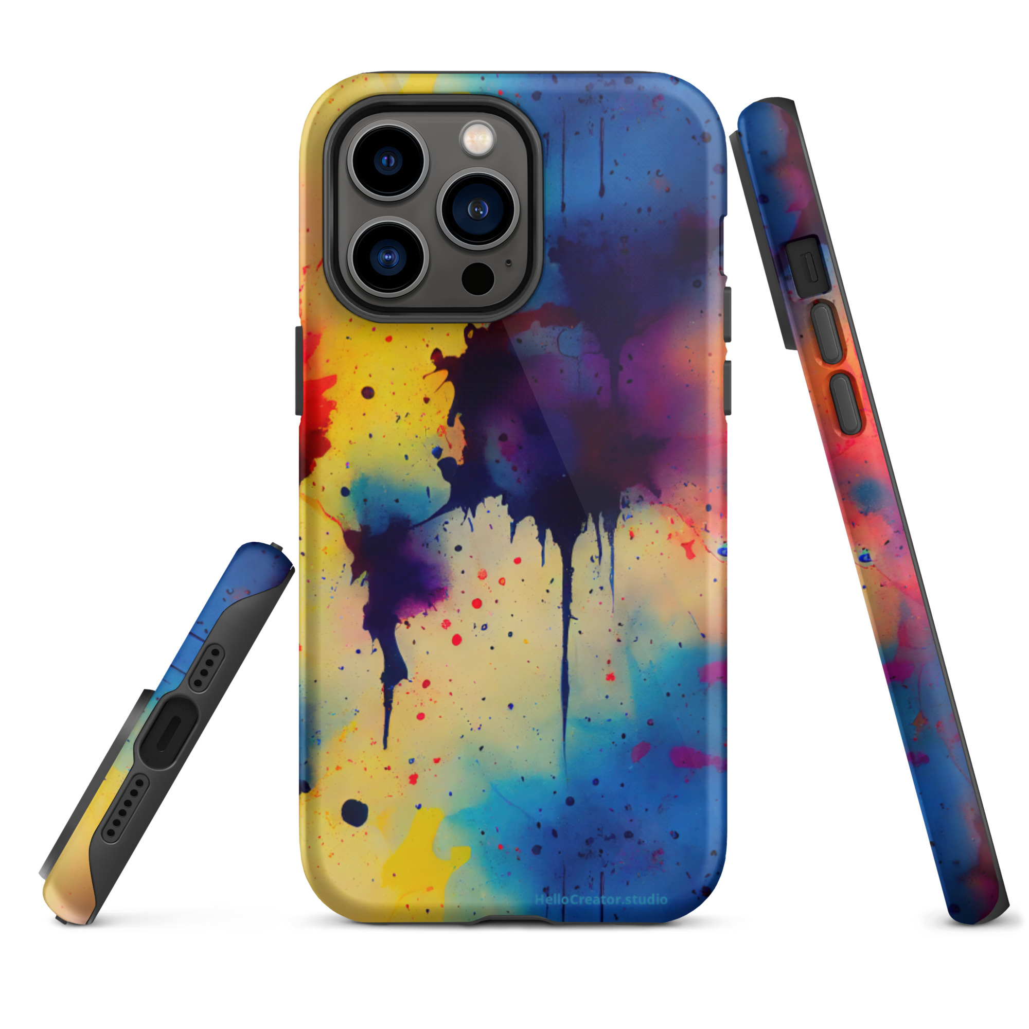 tough-iphone-case-glossy-iphone-14-pro-max-front-6392303a7d8bd.jpg Protect your phone with style using a durable, dual-layered case. The outer shell is made of impact-Indulge in the timeless elegance of our 'Denatured Water Colors' iPhone case. This exquisite design embodies the artistry of watercolor painting, with its captivating ink splots and beautifully stained blotter paper patterns. Crafted with precision and using high-quality materials, this case provides reliable protection for your iPhone while showcasing your impeccable style. With its unique blend of art and functionality, the 'Denatured Water Colors' iPhone case is perfect for art enthusiasts, painters, and those who appreciate the beauty of watercolor aesthetics. Make a statement of sophistication and artistic flair with this stunning iPhone case.resistant polycarbonate, while the inner lining sports TPU lining for maximum impact absorption. Keep your phone fashionable and safe all year round! - iPhone 14 pro max
