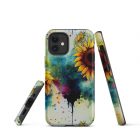 Sunflower Blotter Paper | Tough iPhone case 9 tough iphone case matte iphone 12 mini front 63922cb4e7097
