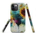 Sunflower Blotter Paper | Tough iPhone case 15 tough iphone case matte iphone 12 pro max front 63922cb4e755d