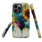 Sunflower Blotter Paper | Tough iPhone case 2 tough iphone case matte iphone 14 pro max front 63922cb4e7ce4
