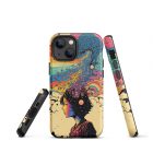 What are you thinking about? | Tough iPhone case 17 tough iphone case glossy iphone 13 mini front 63bb6f269090d