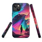 Vague Reflections | Tough iPhone case 27 tough iphone case glossy iphone 14 plus front 63bb6fb417384