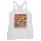 Old Yeller | Distressed | Women's Racerback Tank Top 11 womens racerback tank top heather white front 646ae6d3b6c3a