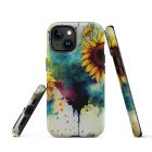 Sunflower Blotter Paper | Tough iPhone case 33 tough case for iphone matte iphone 15 front 652072b34fa84