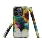 Sunflower Blotter Paper | Tough iPhone case 37 tough case for iphone matte iphone 15 pro front 652072b34fbe8
