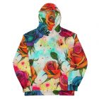Rose Blotter | Unisex Hoodie 1 all over print recycled unisex hoodie white front 65adcc73830c6