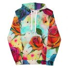 Rose Blotter | Unisex Hoodie 2 all over print recycled unisex hoodie white front 65adcc7383e82