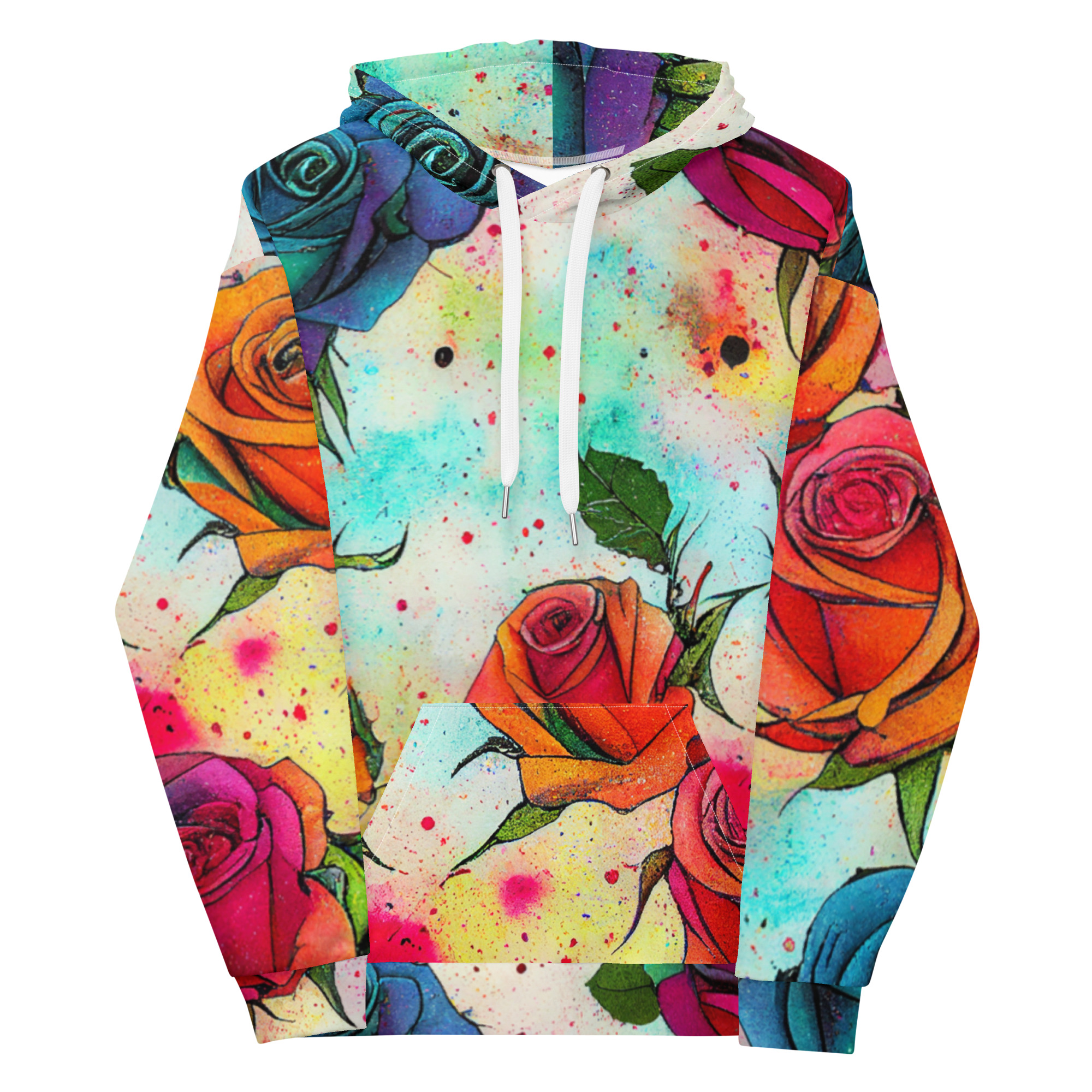 all over print recycled unisex hoodie white front 65adcc7383e82