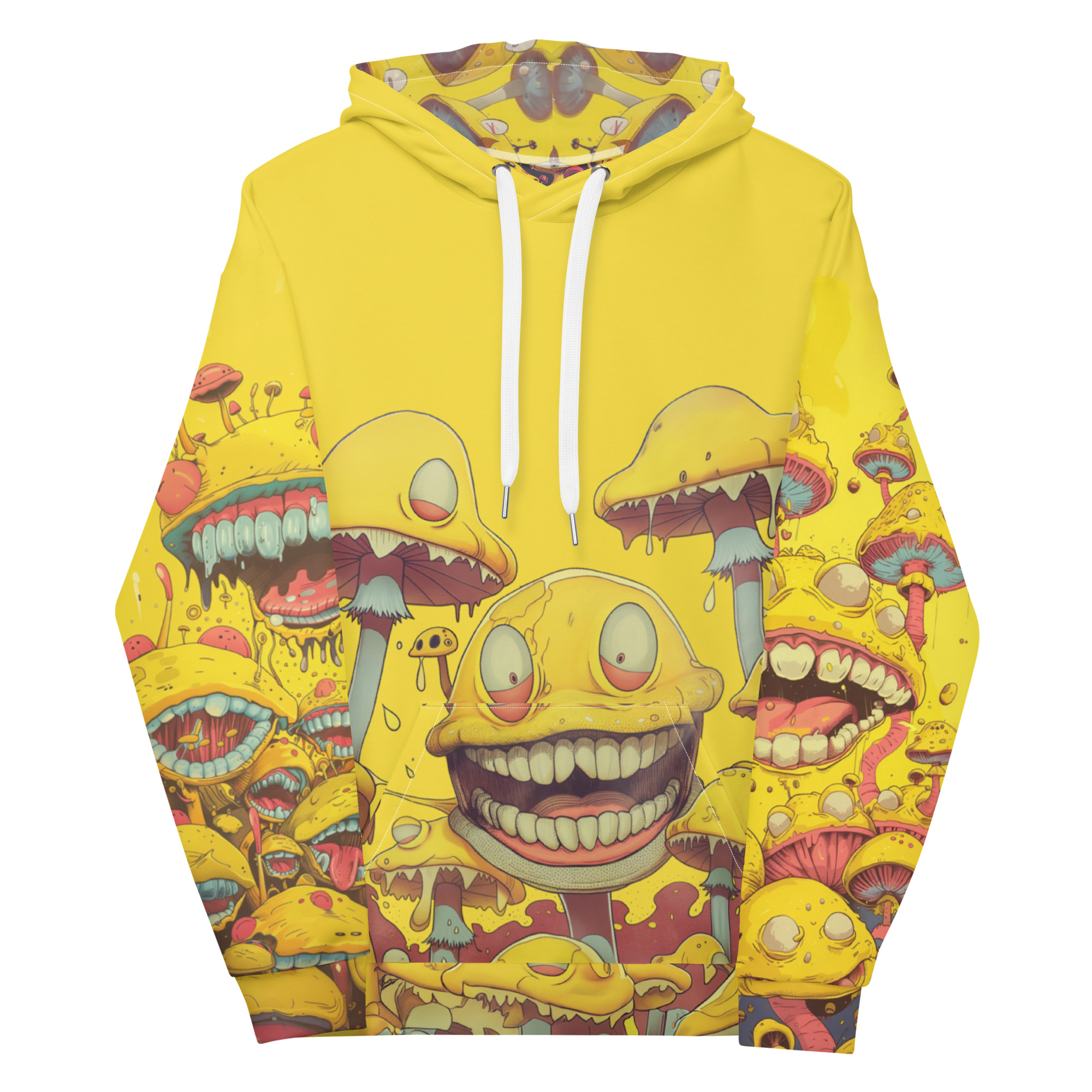 all over print recycled unisex hoodie white front 661242b6083d8