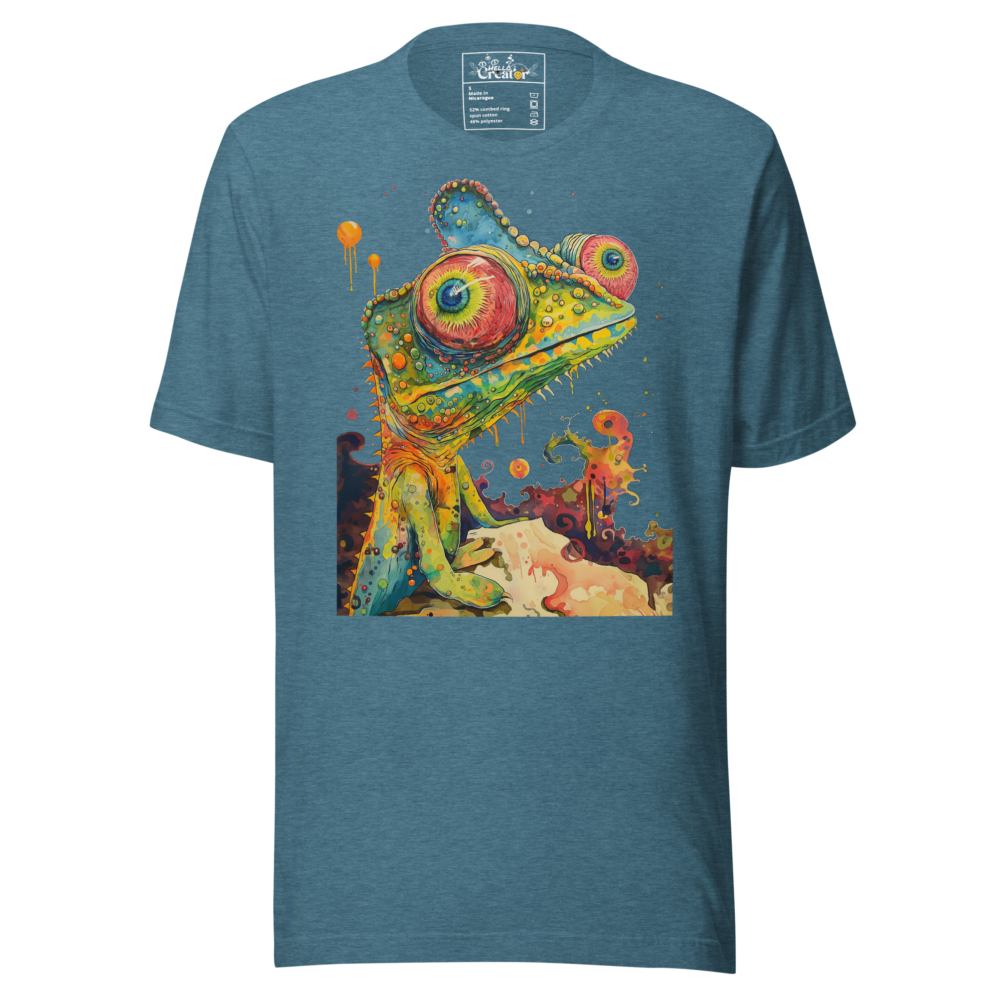 unisex staple t shirt heather deep teal front 664f72f7de719